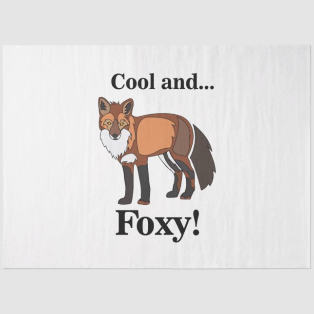 Papel De Seda Fox Animal Willife Foxy Birthday (Frente )