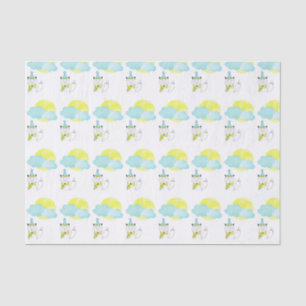 Papel De Seda Fox, lua e nuvens