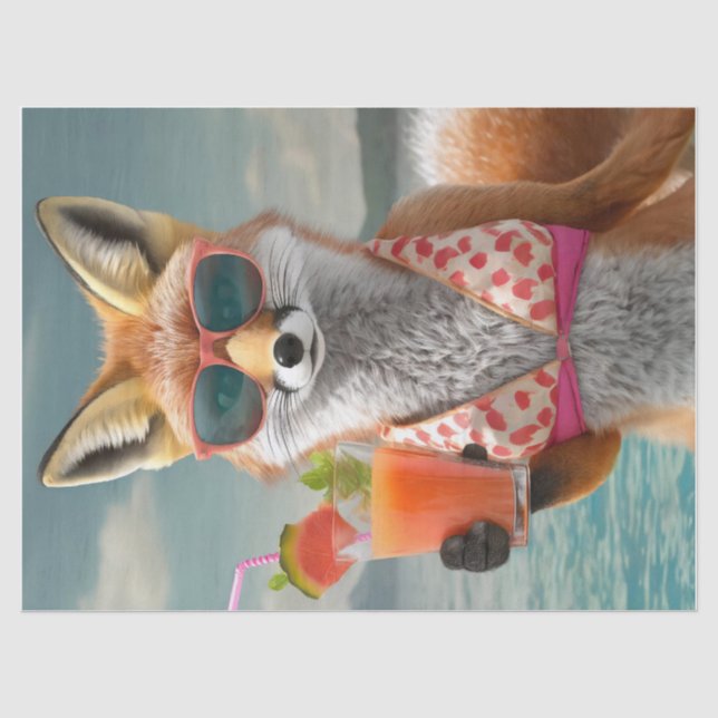 Papel De Seda Foxy Felicia, Bebida Frutada na Vaca (Frente )
