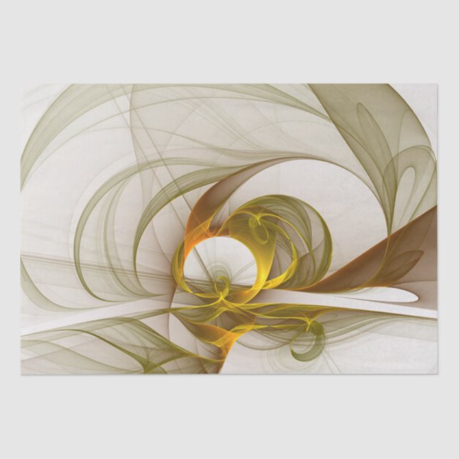 Papel De Seda Fractal de cores metálicas do Precioso moderno (Frente )