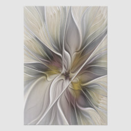 Papel De Seda Fractal Floral, Flor Fantasia com Cores da Terra
