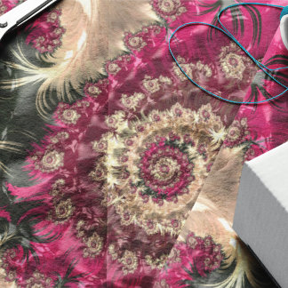 Papel De Seda Fractal Giratório Magenta