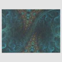 Fractal Teal Spiral Abstrato 24 Decoupage