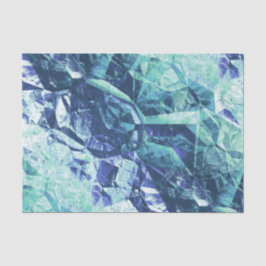 Papel De Seda fragmentos de memórias, em azul e verde: