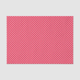 Papel De Seda Framboesa branca, cor-de-rosa e polkadotos brancos
