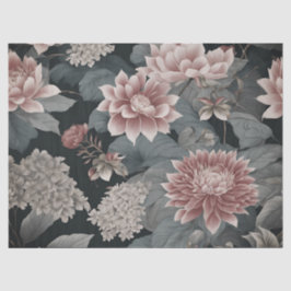 Papel De Seda Framboesa de Chinoiserie Florals Elegante