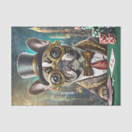 Papel De Seda Franchie's Flush, Bulldog Francês Jogando Poker