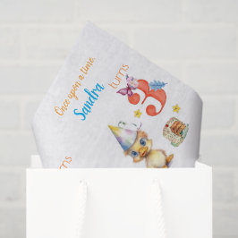 Papel de Seda Frango Fofo Bolo Feliz Aniversário