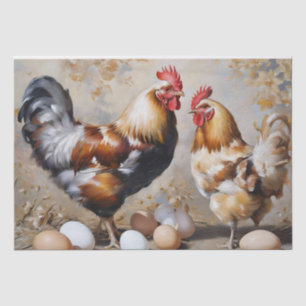 Papel De Seda Frangos e Ovos de Quintal Decoupage