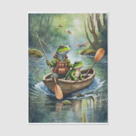 Papel De Seda Frank and George Go Fishing, Fishing Frogs