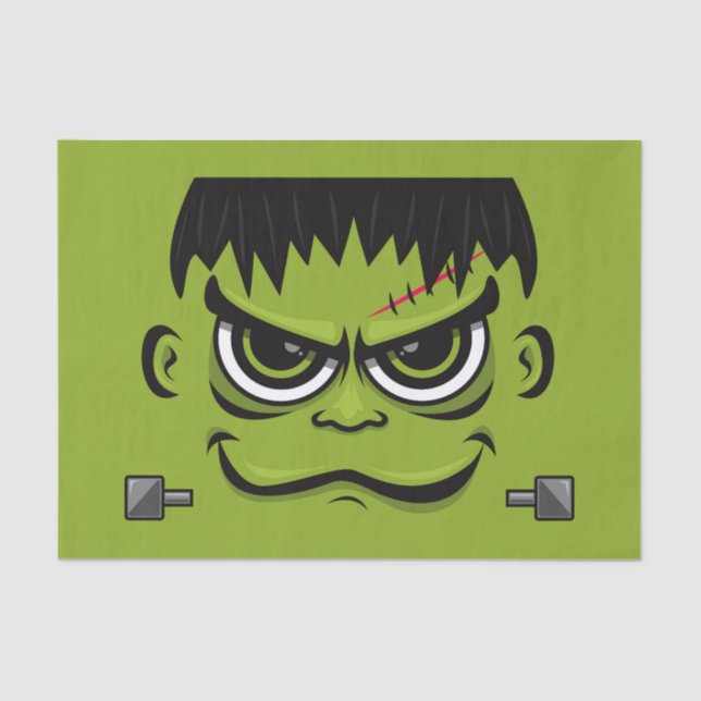 Papel De Seda Frankenstein Halloween Face (Frente )