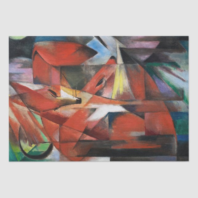 Papel De Seda Franz Marc | Raposas (1913) (Frente )