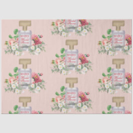 Papel De Seda Frasco de Perfume Rosa Corado Chuva de Noiva Flora