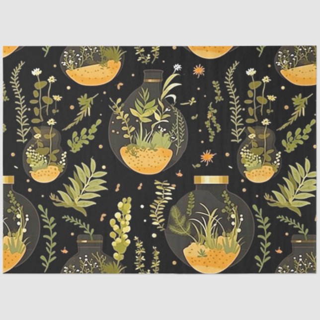 Papel De Seda Frasco de vidro de vidro de vidro de vidro de poli (Frente )