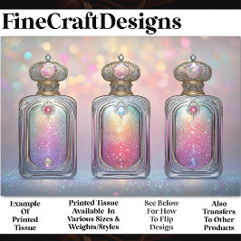 Papel De Seda Frascos de Perfume com Glitter Stardust AF5 Decoup