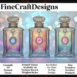 Papel De Seda Frascos de Perfume Ornamentados com Brilho AF5 Dec