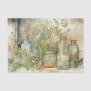 Papel De Seda Frascos Herb