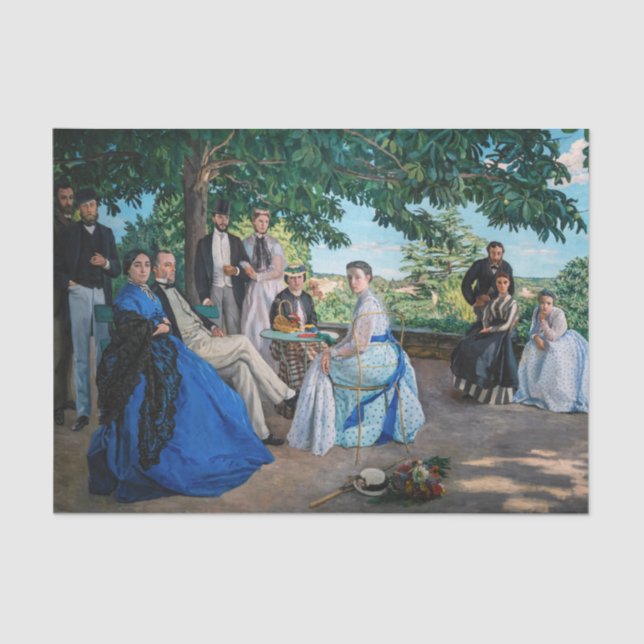 Papel De Seda Frederic Bazille - A Reunião Familiar (Frente )