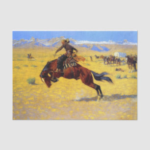 Papel De Seda Frederic Remington Western Art "A Fold Morning"