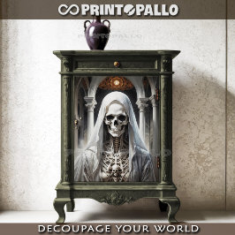 Papel De Seda Freira branca - Senhora dos crânios