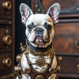 Papel De Seda French Bulldog steampunk Puppy 