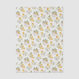Papel De Seda French Country Lemon Pattern Tissue Paper