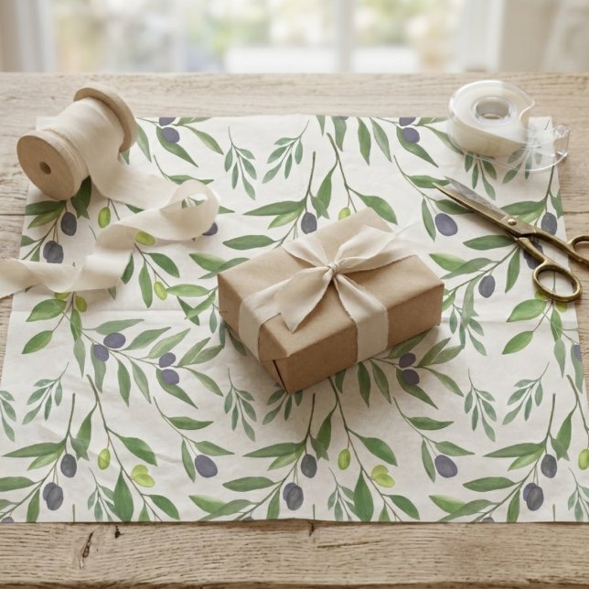 Papel De Seda French Country Olive Pattern (Criador carregado)