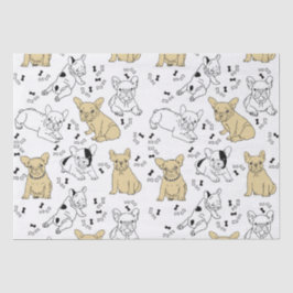 Papel De Seda Frenchie Loves Bones