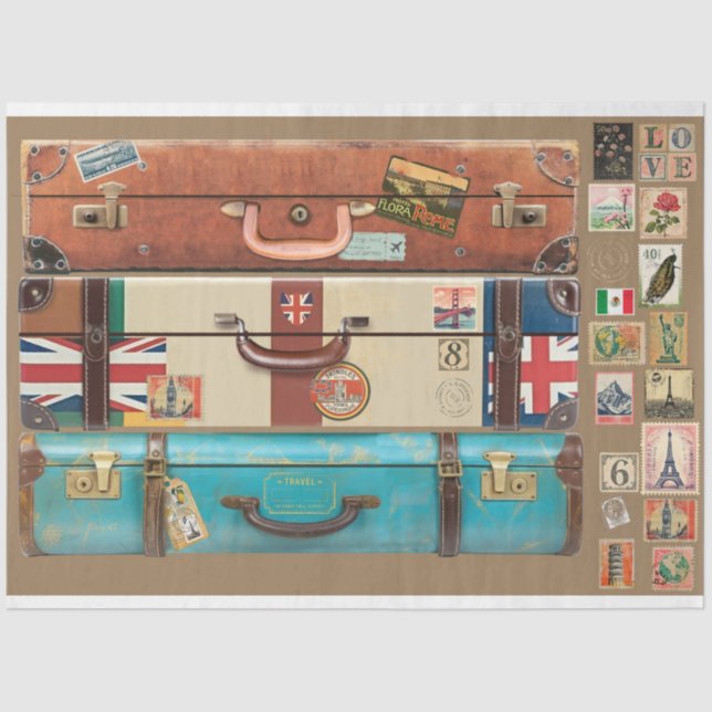 Papel De Seda Frentes de mala e viagem (Frente )