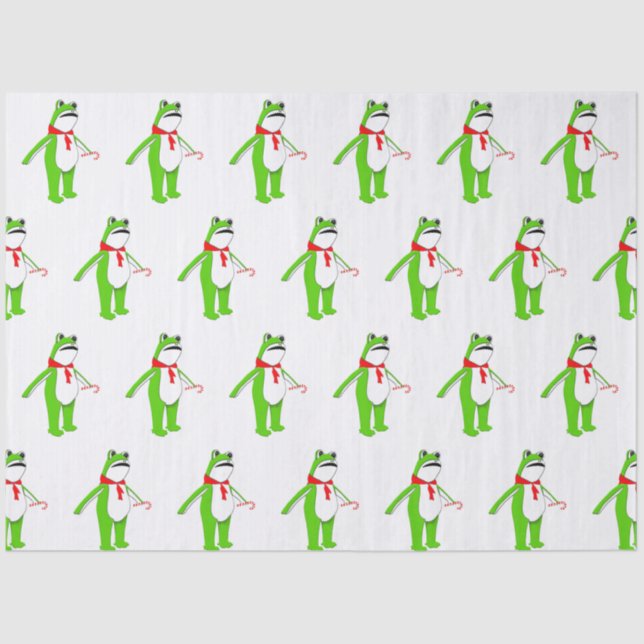 Papel De Seda Frog Christmas Holiday (Frente )
