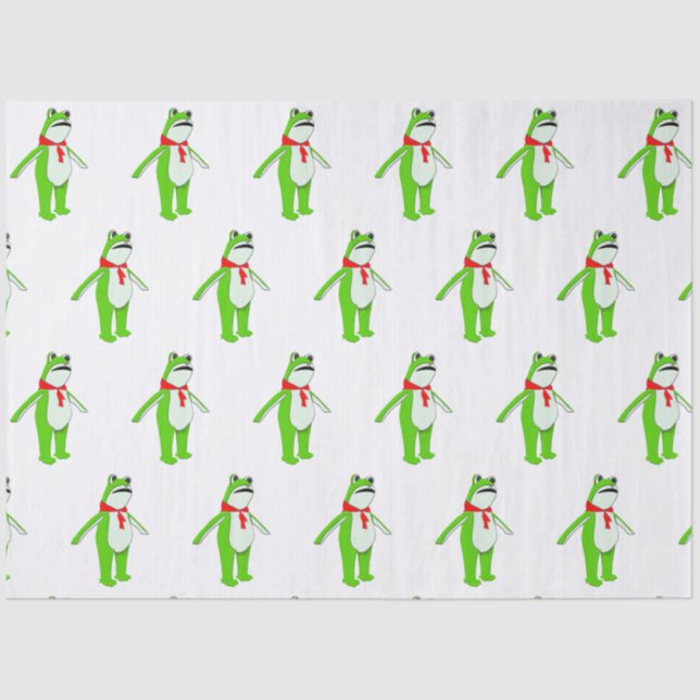 Papel De Seda Frog Christmas Holiday (Frente )