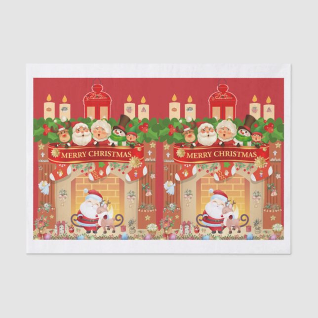 Papel De Seda Frohe Weihnachten  (Frente )