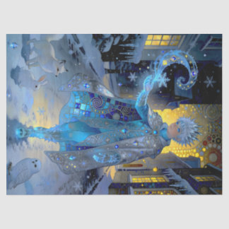 Papel De Seda Frostmaker of a Moonlit Street – A Winter Portrait