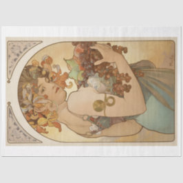 Papel De Seda Fruta (Art Nouveau) (Retrato feminino) (Frutas)