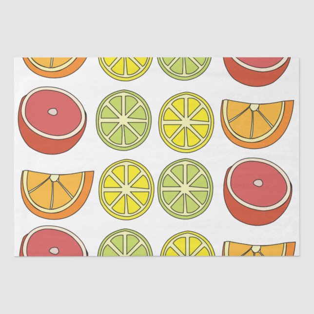 Papel De Seda Fruta Cítrica (Frente )
