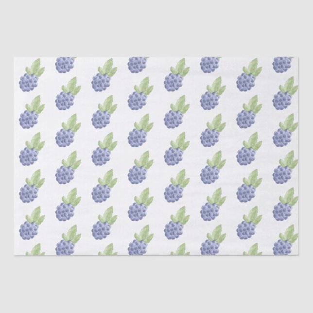 Papel De Seda Fruta de amora azul (Frente )