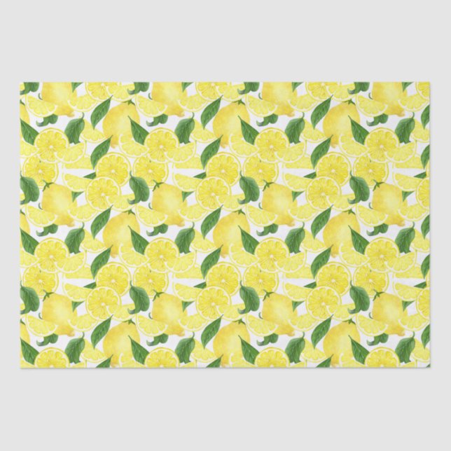 Papel De Seda Fruta de citrinos amarelo-limão fresca (Frente )