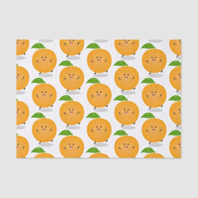 Papel De Seda Fruta de citrinos de laranja-dança (Frente )