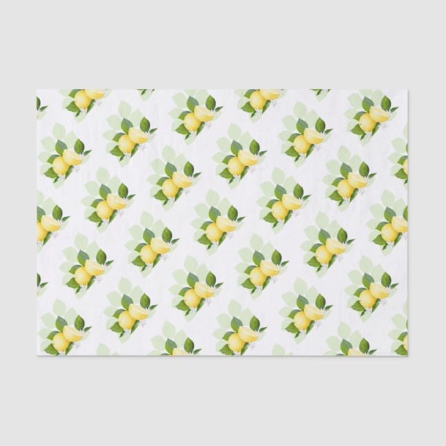 Papel De Seda Fruta de citrinos de limão (Frente )