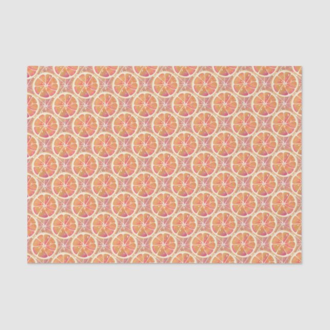 Papel De Seda Fruta de citrinos de toranja (Frente )