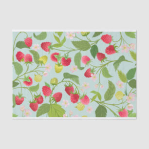 Papel De Seda Fruta de framboesa vermelha, Folhas e Flores