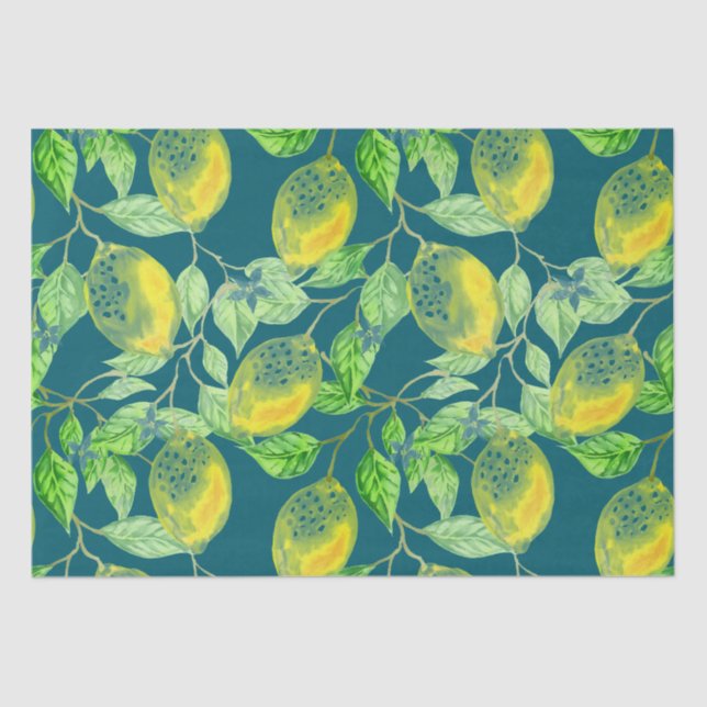 Papel De Seda Fruta de limão azul (Frente )