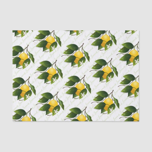 Papel De Seda Fruta de limões (Frente )