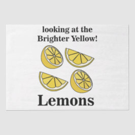 Papel De Seda Fruta De Limões Olhando Para Os Limões Amarelos Ma