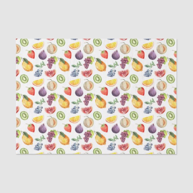 Papel De Seda Frutas (Design 48 Série Amarela/Laranja) (Frente )
