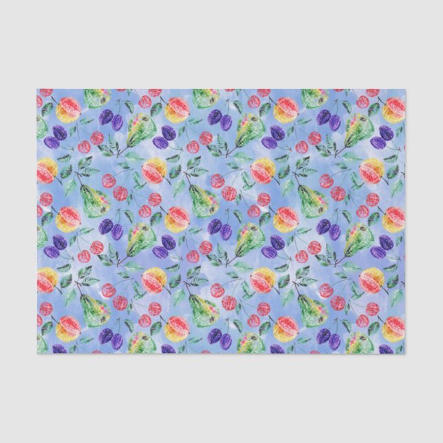 Papel De Seda Frutas e bagas. (Frente )