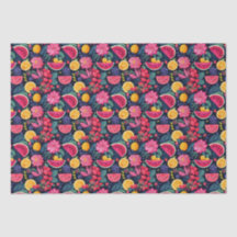 Frutas e flores tropicais