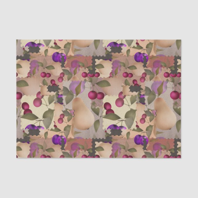 Papel De Seda Frutas, patch (Frente )