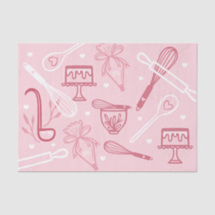 Papel De Seda Fun Pink Baking & Cooking Utensil Pattern