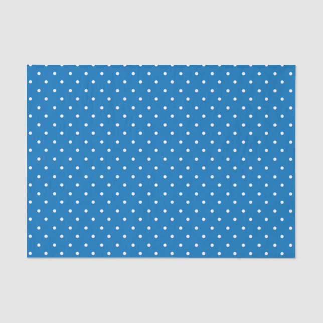Papel De Seda Fundo azul sem emendas padrão de bolinhas  (Frente )